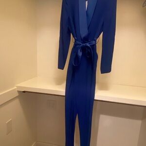 Karen Millen Blue Utilitarian Jumpsuit